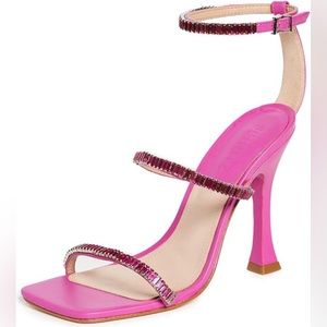 SCHUTZ
Leather Crystal Embellishments Sandals